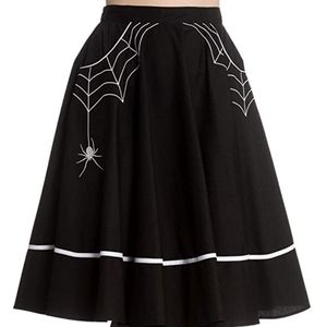 Hell Bunny ‘Miss Muffet’ Spider Web Mini Skirt Size XL. Pockets!! Worn twice